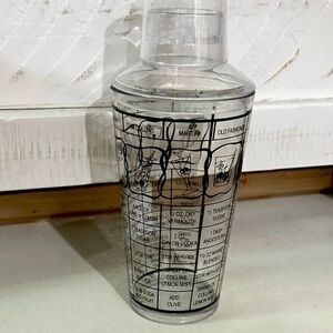 Vintage Bistro Legal No 5145 Plastic Cocktail Shaker with shot glass